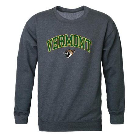 W Republic W Republic 541-155-HCH-03 University of Vermont Men Campus Crewneck Sweatshirt; Heather Charcoal - Large 541-155-HCH-03